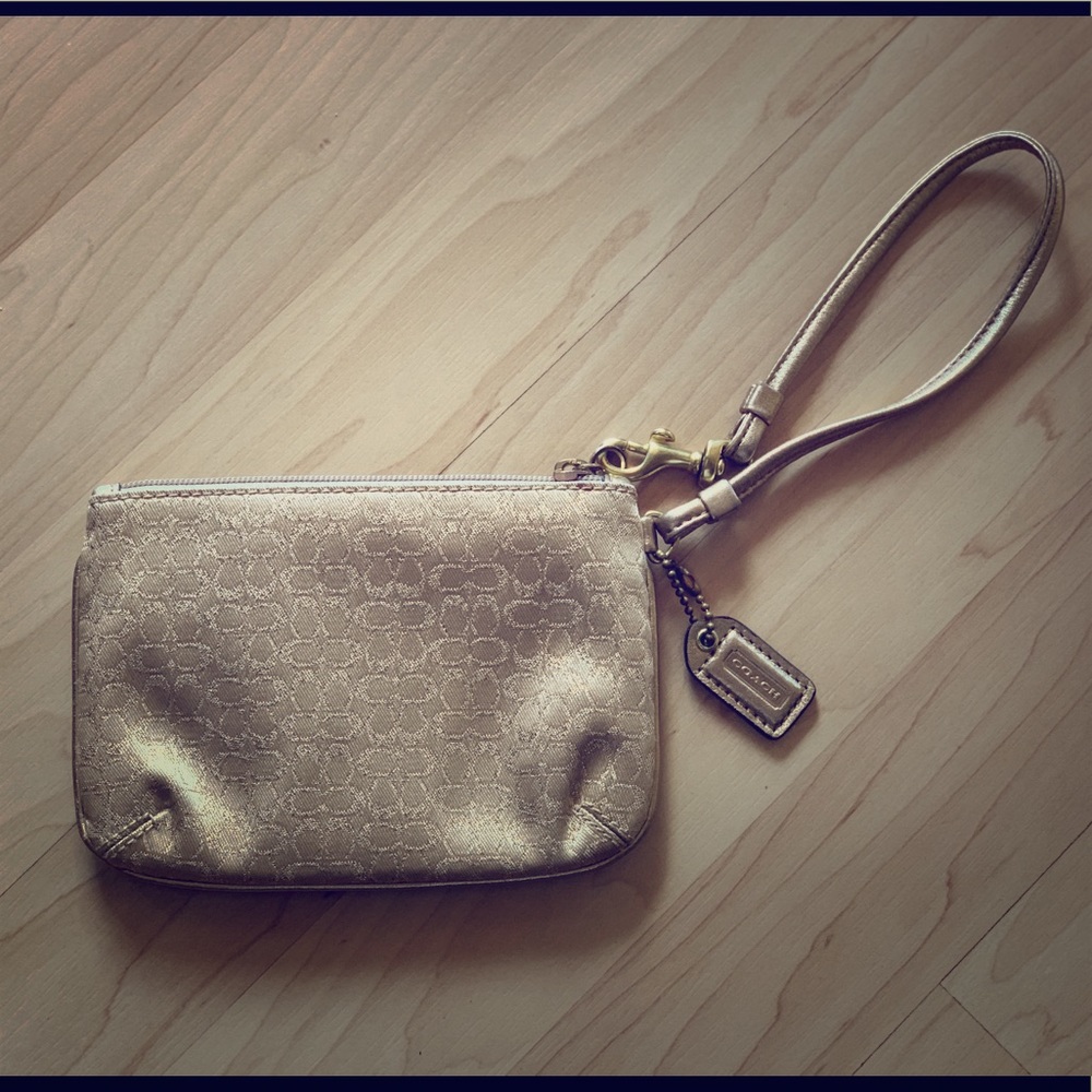Gold Coach wristlet